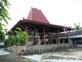 Progres Pembangunan Aula Balai Desa Bendung Tgl. 03 April 2017