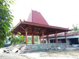 Progres Pembangunan Aula Balai Desa Bendung Tgl. 11 April 2017